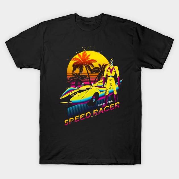 Retro Racer Animations Characters T-Shirt by Skye Bahringer